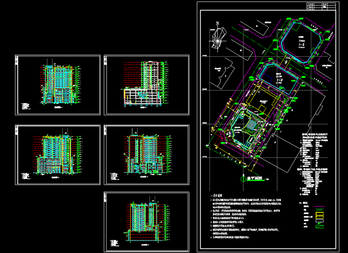 某商务广场建筑cad设计平面规划图_图1