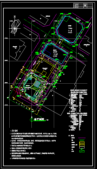 某商务广场建筑cad设计平面规划图-图二