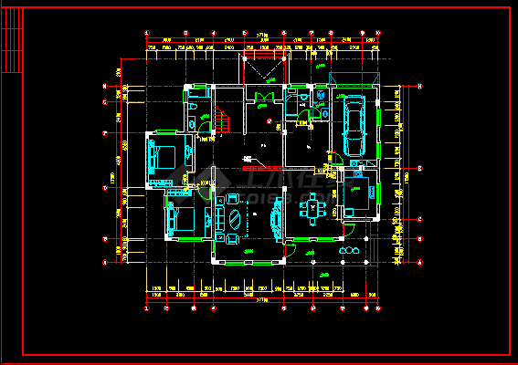 整套欧式别墅设计装修施工CAD方案图纸-图二