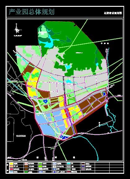 某产业园土地利用规划cad总设计详图-图一