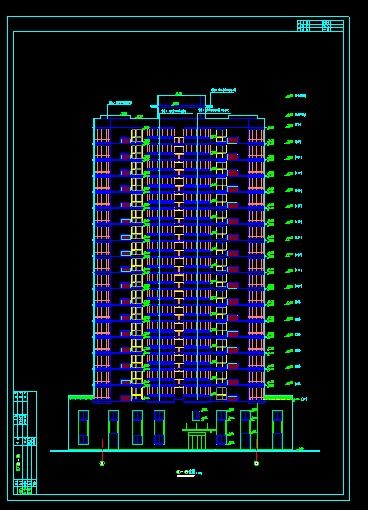 某高层单身公寓楼建筑cad设计施工全套图-图二