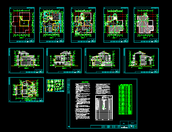 独栋别墅设计CAD施工建筑方案图_图1