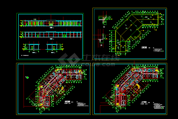 某娱乐城建筑cad设计平面施工方案图-图一