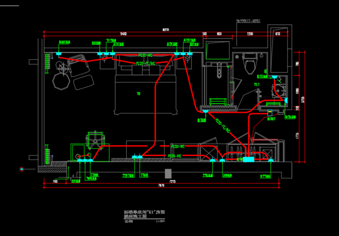 某地区酒店套房电气设计CAD施工图纸_图1