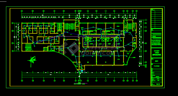 某地区某东方宾馆电气设计CAD施工图纸-图二