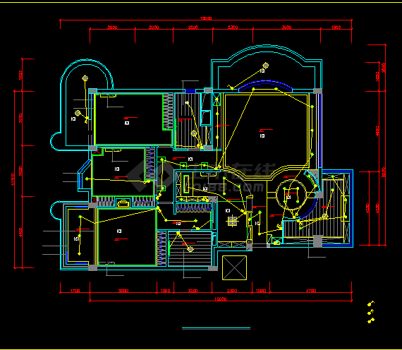 私人住宅建筑方案设计全套CAD图纸-图二