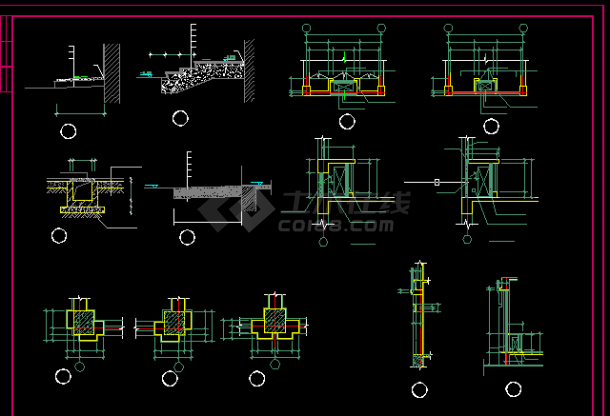 收费站建筑施工方案设计全套CAD图纸-图二