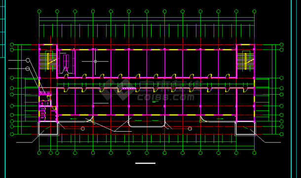 大学食堂建筑设计方案全套CAD图-图二