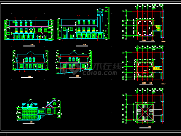 商业综合楼全套建筑施工方案CAD图纸-图二