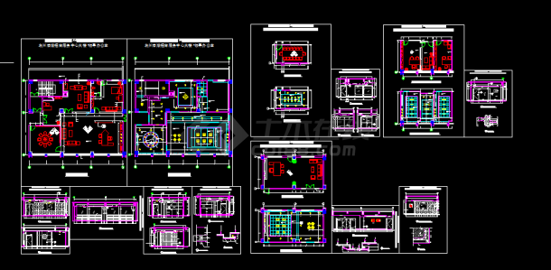 某招商服务中心大楼设计方案全套CAD图纸-图一