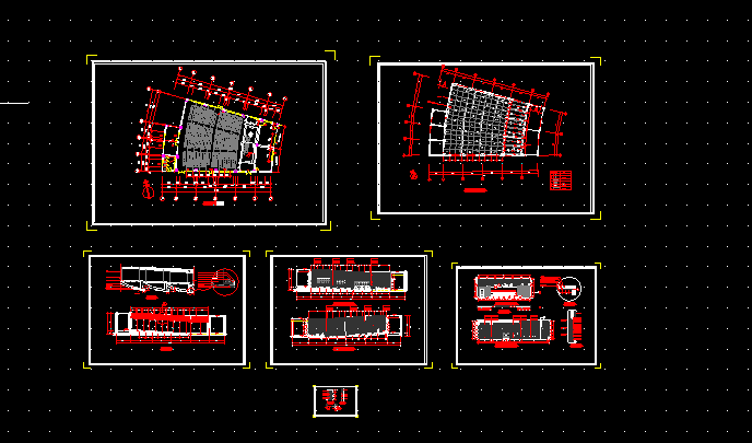 某大学阶梯大会议室施工全套CAD图纸_图1
