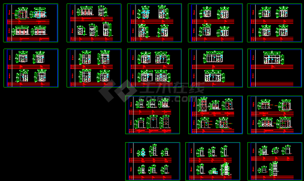 实用的室内装修门窗cad大样详图-图一