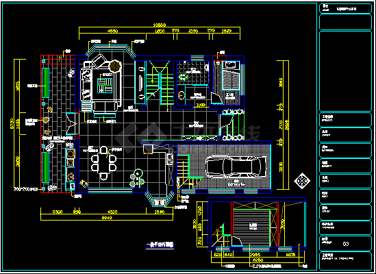 简欧风格别墅装修施工设计CAD图含实景-图二