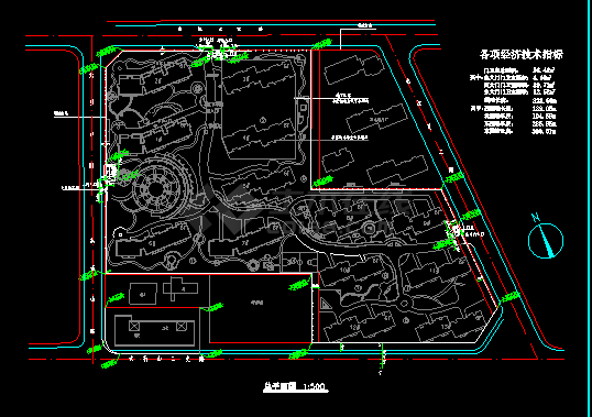 某高档花园会所建筑CAD设计方案图纸-图二