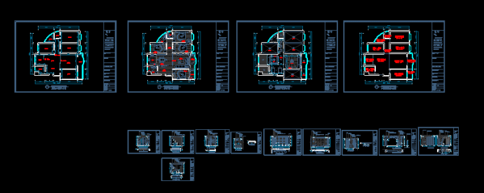 简欧风格四居公寓装修设计CAD方案图（含效果）_图1