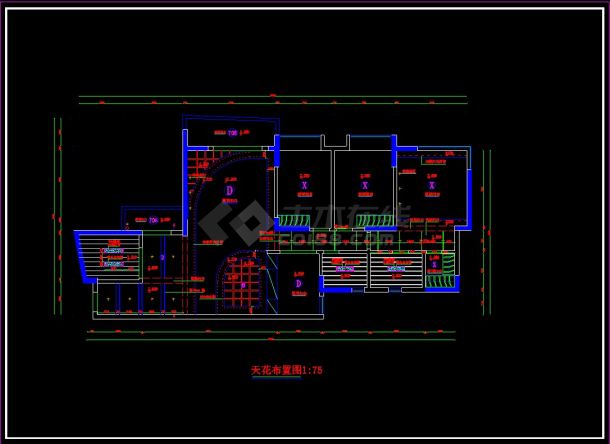 一套90平米家居装修设计cad施工方案详图-图二