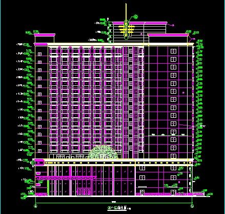 某完整的高层酒店建施设计CAD全套图-图二