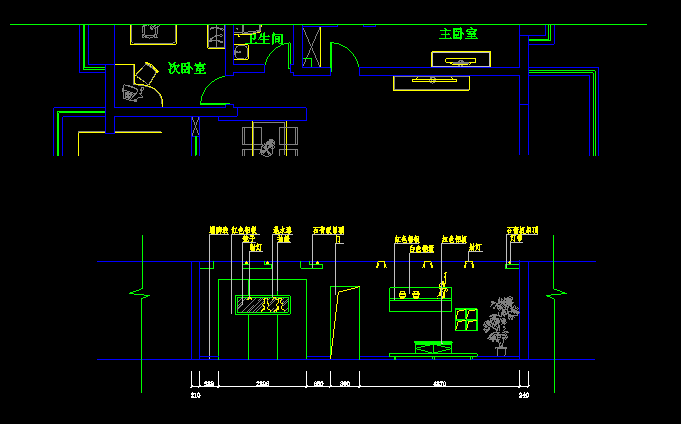 欧式风格三居装修设计CAD施工图含效果_图1