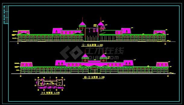 余杭茶馆施工设计CAD详情全套图纸-图二