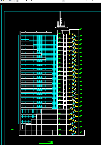 某宾馆建筑方案施工设计全套CAD图-图二