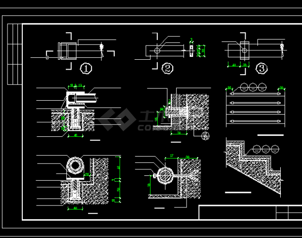 豪华别墅楼梯大样设计方案全套CAD图纸-图二