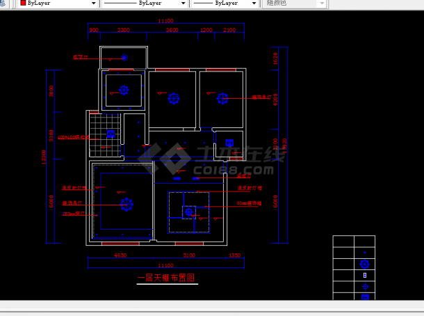 跃层户型装修设计方案全套CAD图纸-图二
