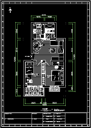 现代两居装修设计CAD施工图附效果图及完工照片-图二