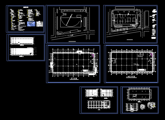 大型超市规划CAD建筑设计平立剖图纸_图1