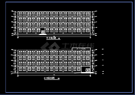 大型超市规划CAD建筑设计平立剖图纸-图二