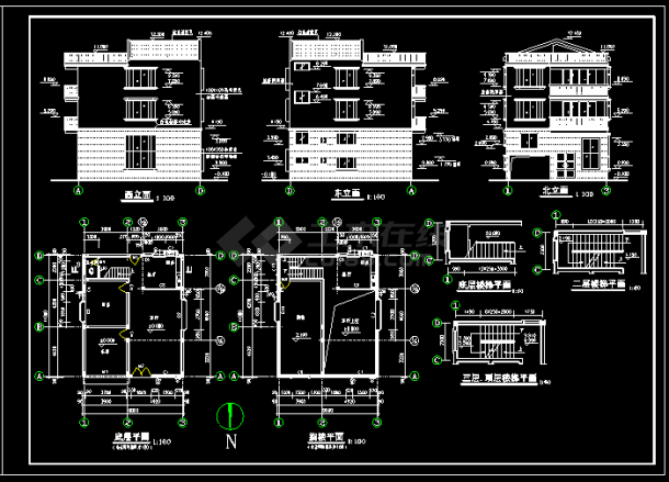 秀山花园高层住宅楼建筑设计cad施工图（内含设计说明）-图一