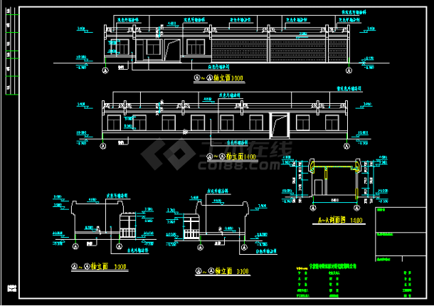 高档办公楼规划及全套CAD建筑施工方案图纸-图二