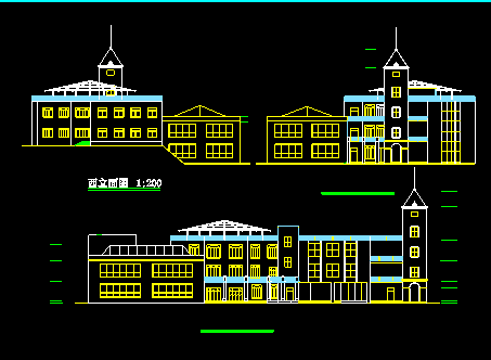 某市高级会所建筑CAD施工设计平面图-图二
