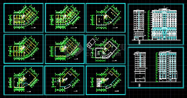 某城市酒店建筑设计CAD详情设计图纸-图一