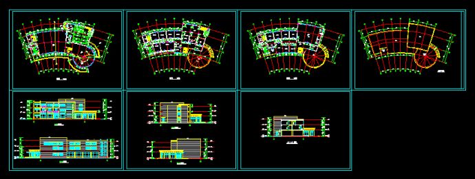 某多层饭店建筑施工CAD详情设计图_图1