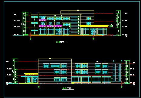 某多层饭店建筑施工CAD详情设计图-图二