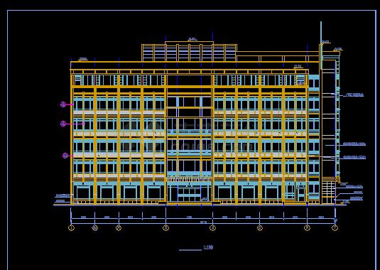 某多层办公楼施工CAD详情全套图-图二