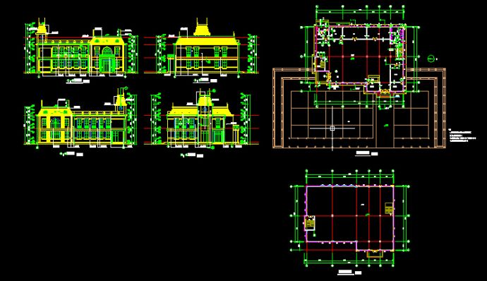 某二层会所设计施工CAD详情图纸_图1