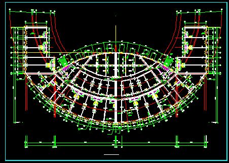 某广场舞台及网点建筑CAD详情图纸-图二