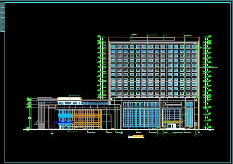 某开原酒店建筑施工设计CAD详情图-图二