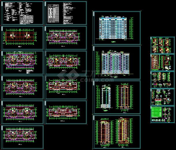 南方某地11层小高层住宅cad设计图（含设计说明）-图一