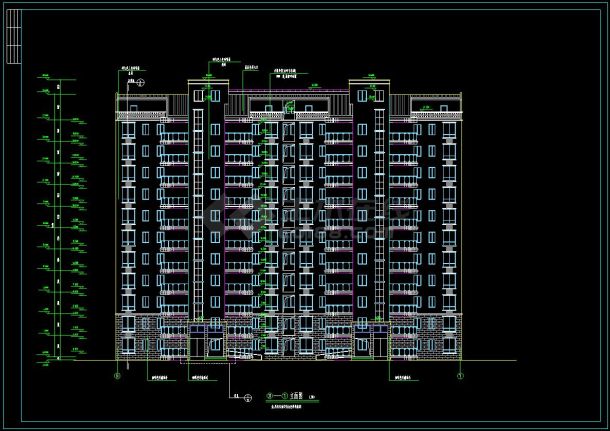 南方某地11层小高层住宅cad设计图（含设计说明）-图二