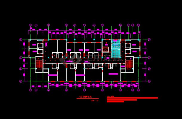 某宾馆建筑设计CAD详情平面全套图-图二