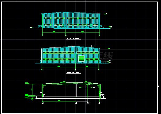 某公司厂房建筑设计CAD详情图纸-图二