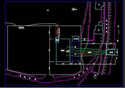 某市开发区排涝泵站cad平立剖面全套施工图-图二