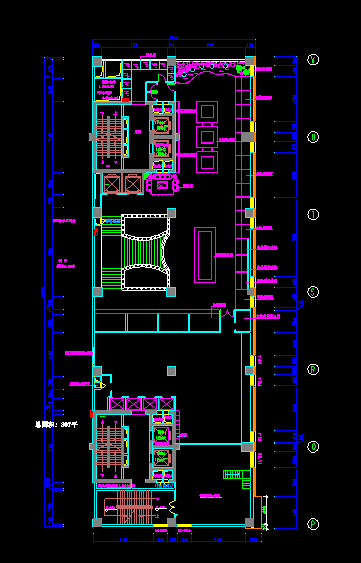 酒店餐厅室内装修的全套cad施工图-图二