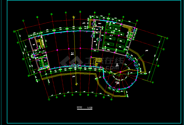 多层欧式饭店全套建筑设计施工CAD图-图二