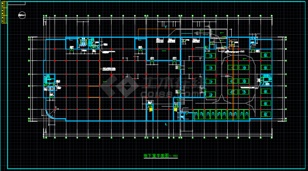 某地四层大型商场全套建筑设计CAD图-图二