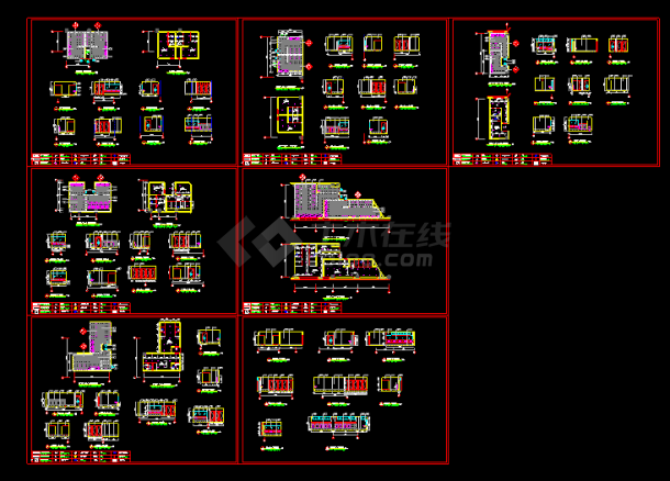 公共卫生间室内装修cad大样施工方案图-图一