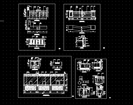 商场服务台吧台装修设计方案全套CAD图纸_图1