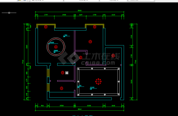 公寓室内装修设计方案全套CAD图纸-图二